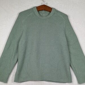 Abercrombie & Fitch Mens Large Sage Textured Knit Crewneck Sweater Pullover